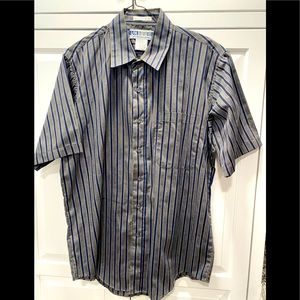 Untied mens dress shirt size Large short sleeve